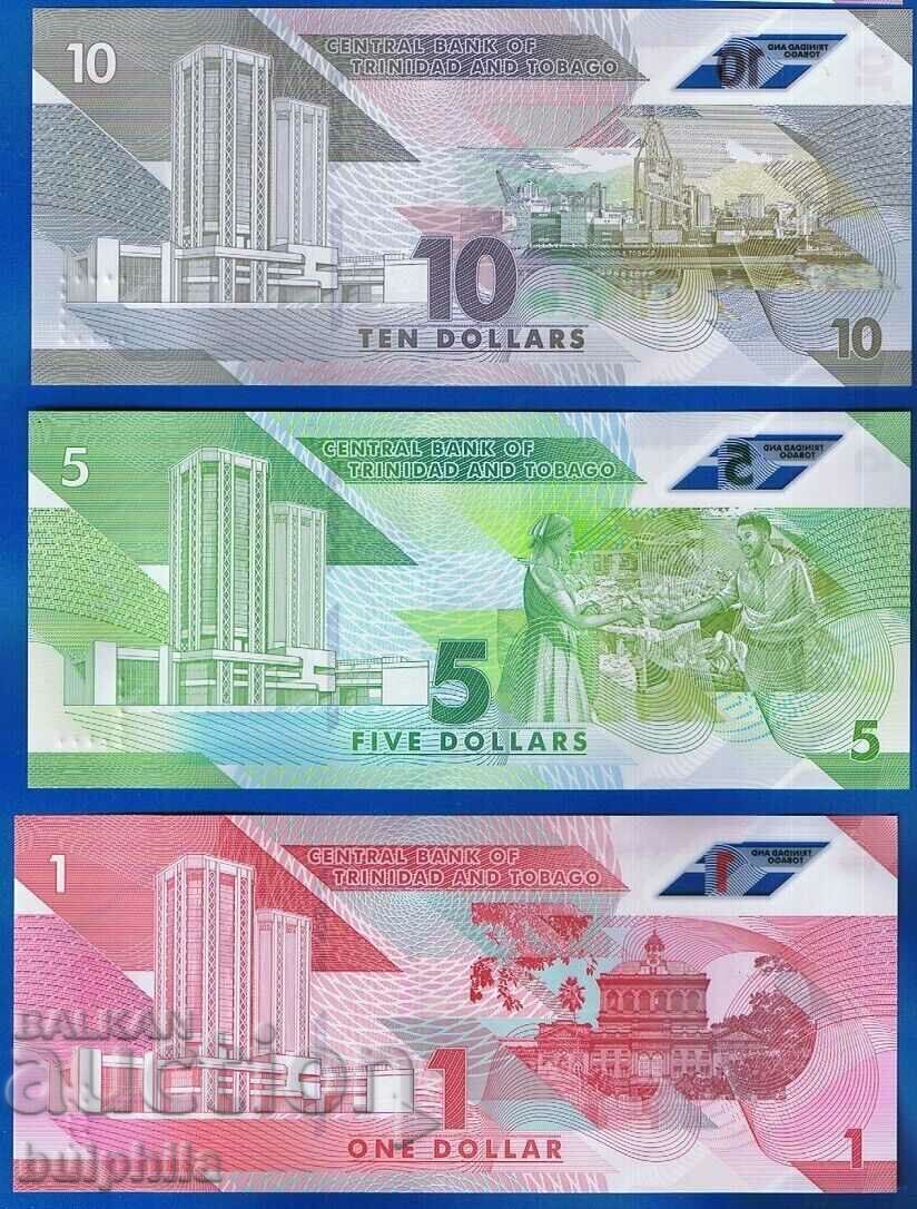 Trinidad și Tobago, polimer de 1 USD, 5 USD, 10 USD. /c cu preț € 8.18 | 16.00 BGN