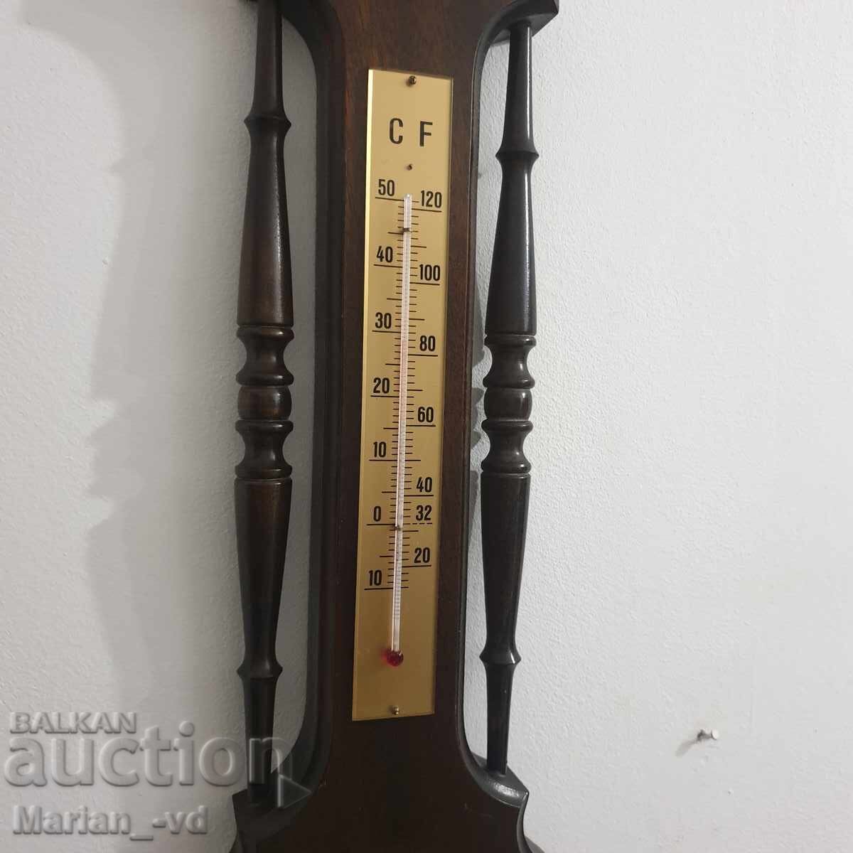 Large barometer, thermometer, hygrometer and clock - 5