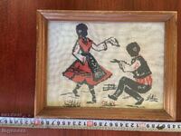 EARLY SOCIETY TAPESTRY SEWED PANEL WOOD FRAME