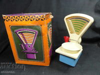 VECHI RETRO SOȚ Cehoslovacia CSSR JUCĂRIE DIN PLASTIC CÂNTAR IGRA