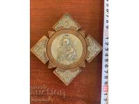 ICONĂ LEMN RELIEF METAL