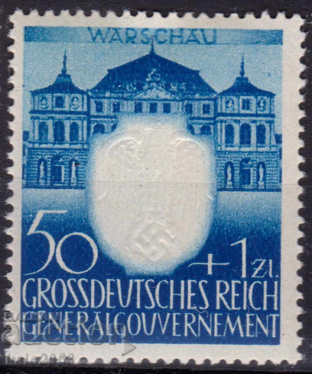 Germania - 2 Reichswehr pe Polonia - 3 ani NSDAP în GG - relief, MNH