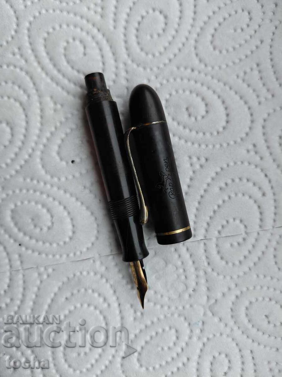 Stilou vechi cu inscripția Rap Pen, peniță 585 marc .BZC