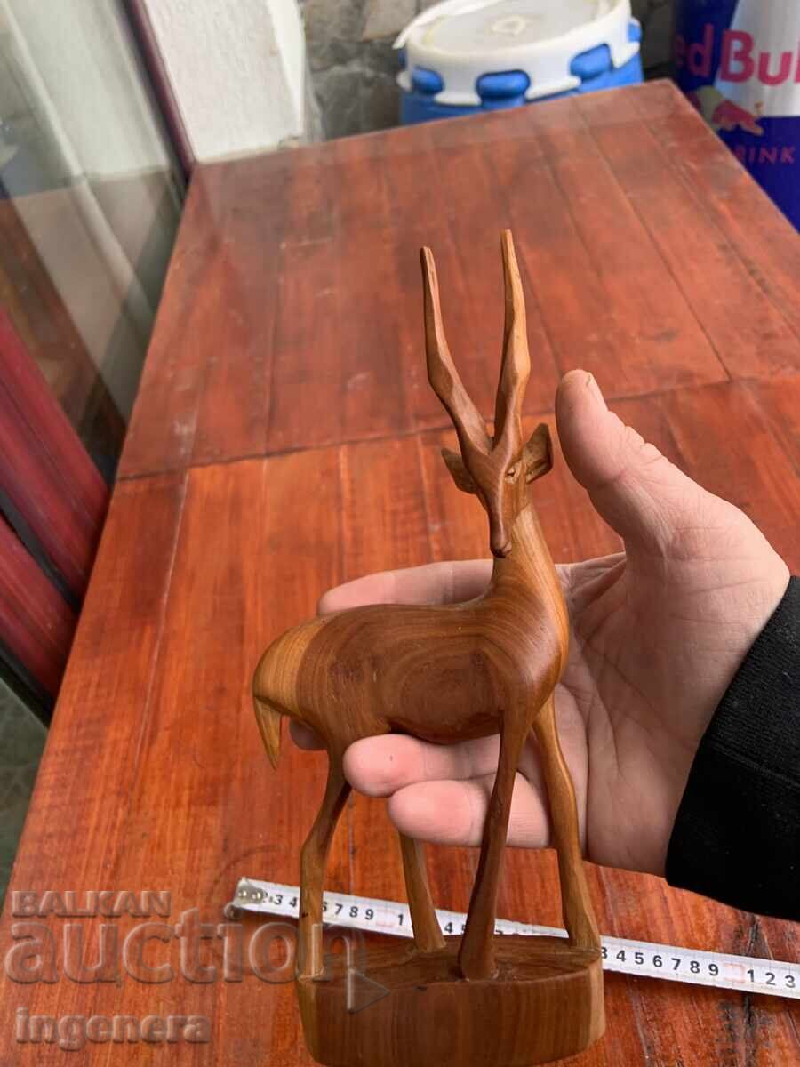 Statuietă din lemn, figură, sculptură în lemn, ANTILOPĂ cu preț € 35.00 | 68.45 BGN