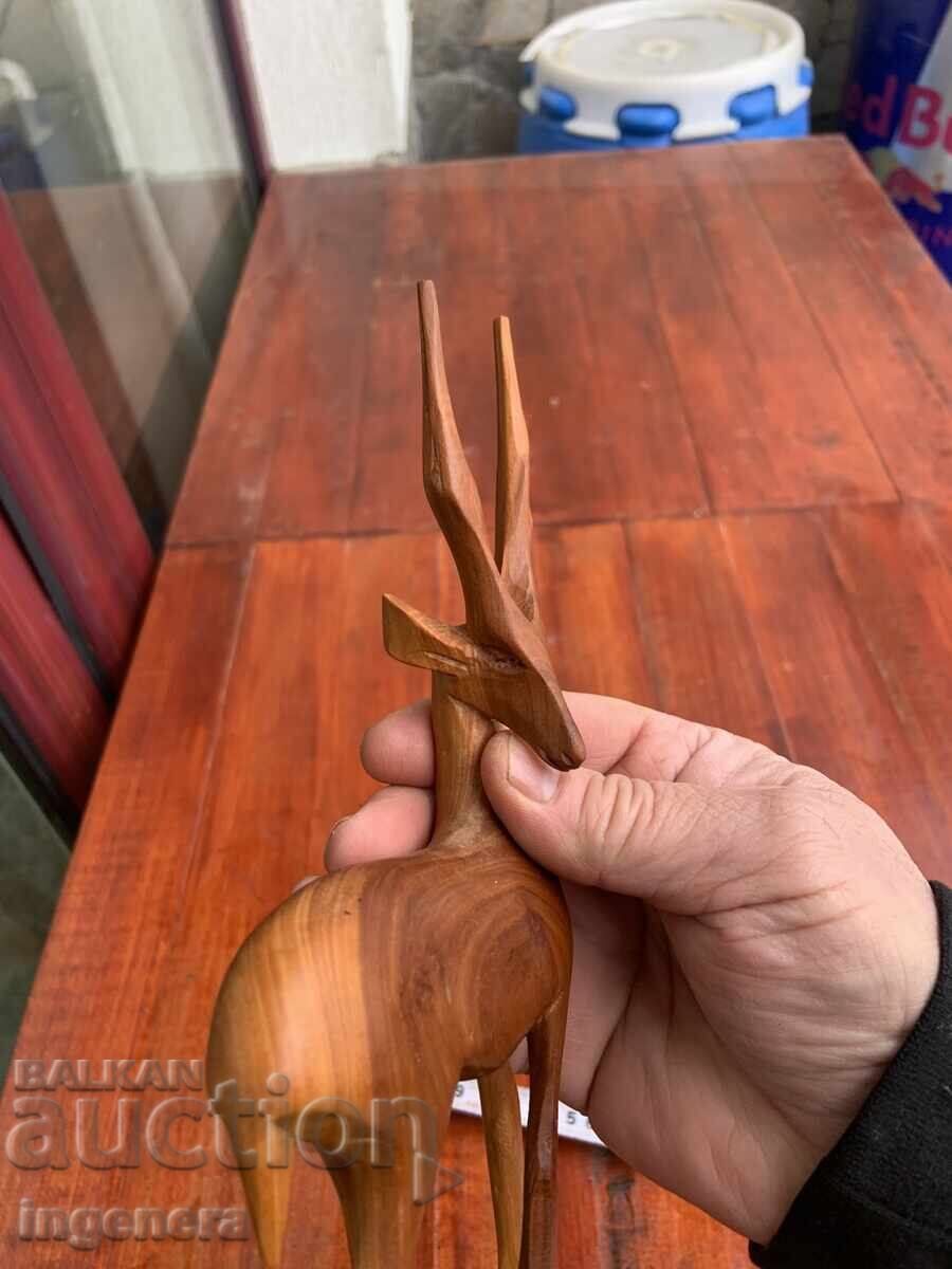 Livrarea Statuietă din lemn, figură, sculptură în lemn, ANTILOPĂ