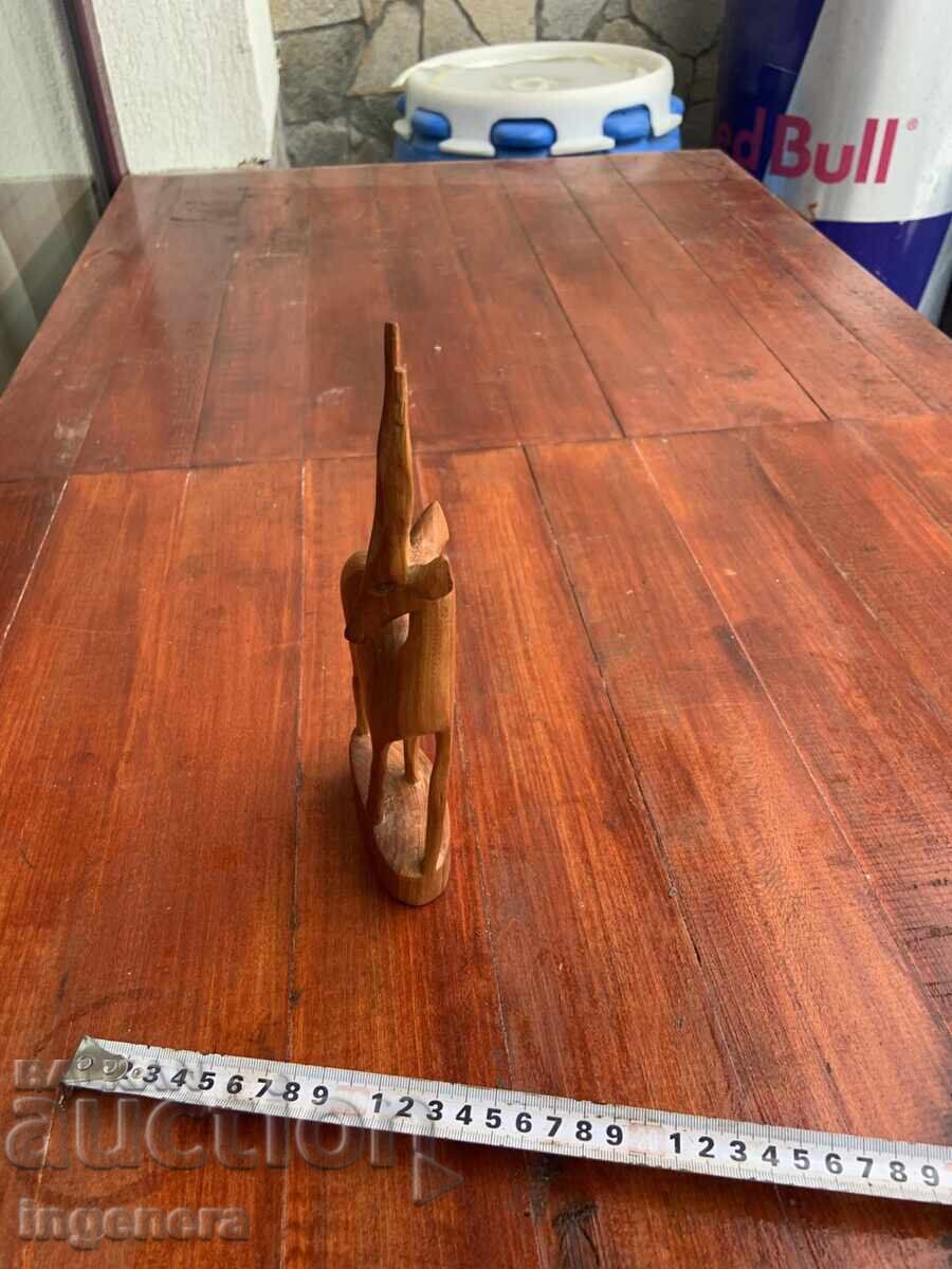 Statuietă din lemn, figură, sculptură în lemn, ANTILOPĂ - 7