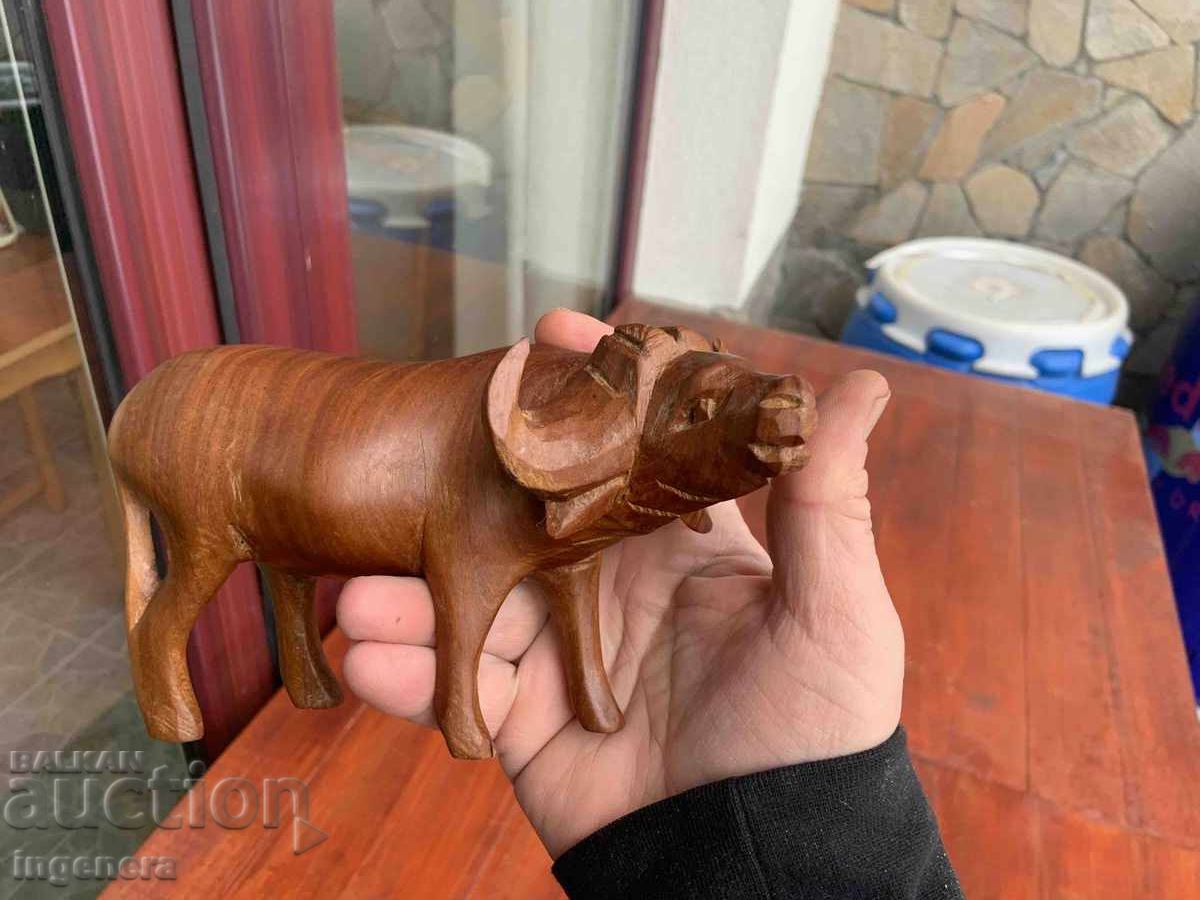 Аукцион ДЪРВОПЛАСТИКА СТАТУЕТКА ФИГУРА ДЪРВО СКУЛПТУРА БИВОЛ