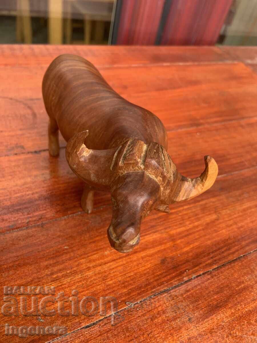 ДЪРВОПЛАСТИКА СТАТУЕТКА ФИГУРА ДЪРВО СКУЛПТУРА БИВОЛ