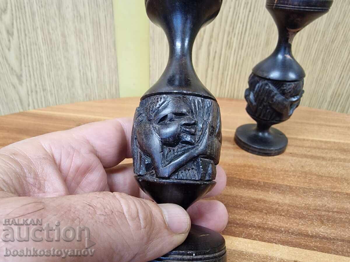 Δημοπρασία Σετ κηροπήγια από έβενο