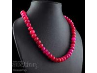 BZTS! 531k-tă colier cu un singur rând de rubin-corindon de la 1st!