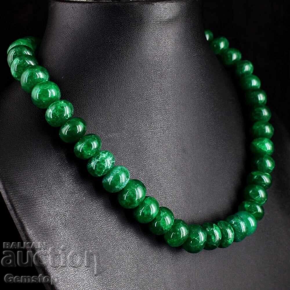 БЗЦ! 1443 к-тa едноредово колие от емералд от 1ст!