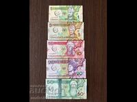ТУРКМЕНИСТАН - 5 банкноти (1,5,10,20,50) сет, UNC, ЮБИЛЕЙНИ