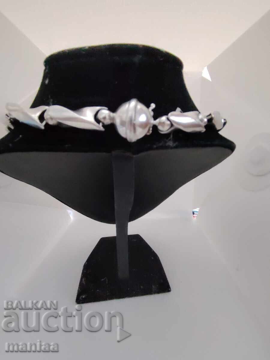 Δημοπρασία Όμορφη ασημένια αλυσίδα με σήμανση