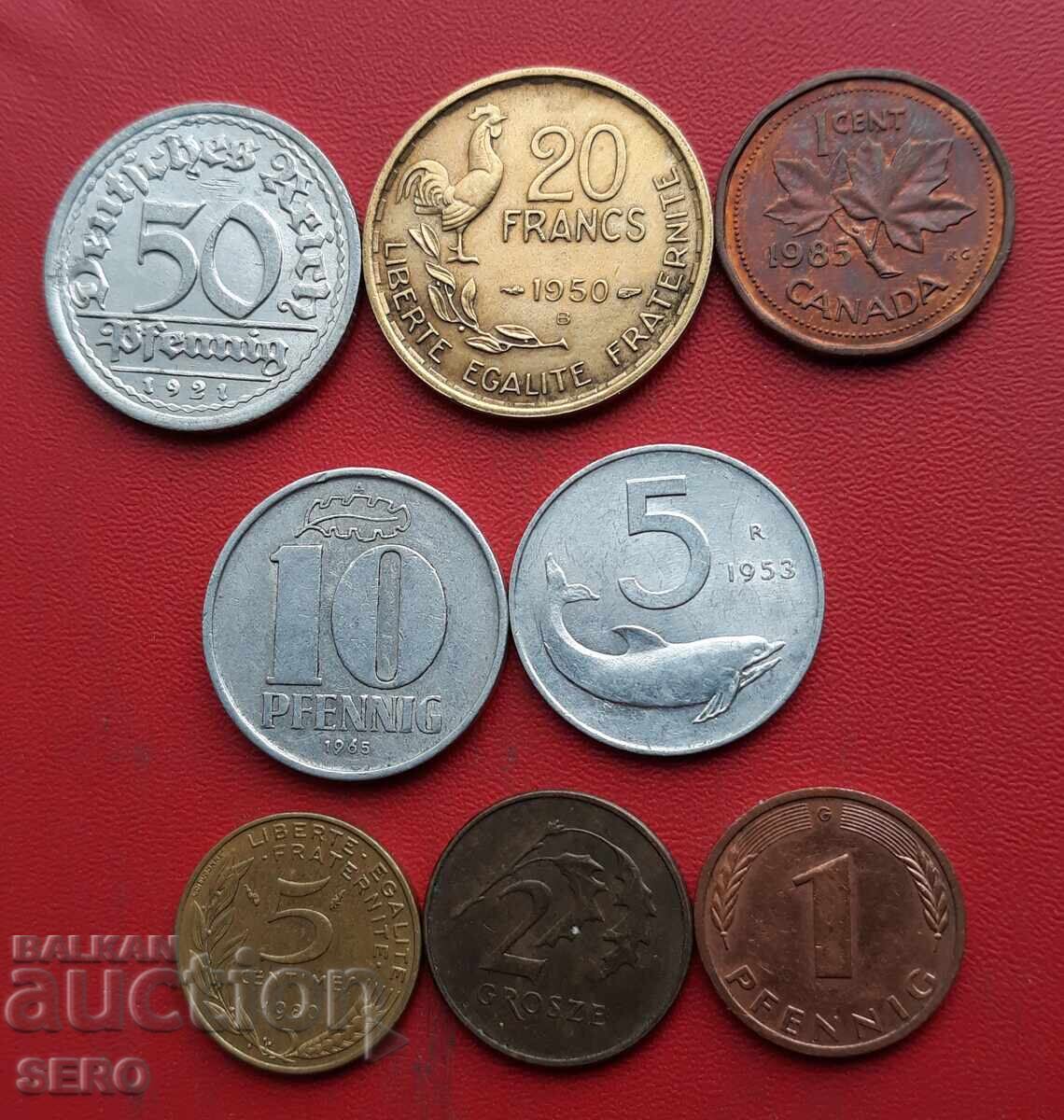 Смесен лот от 8 монети Смесен лот от 8 монети