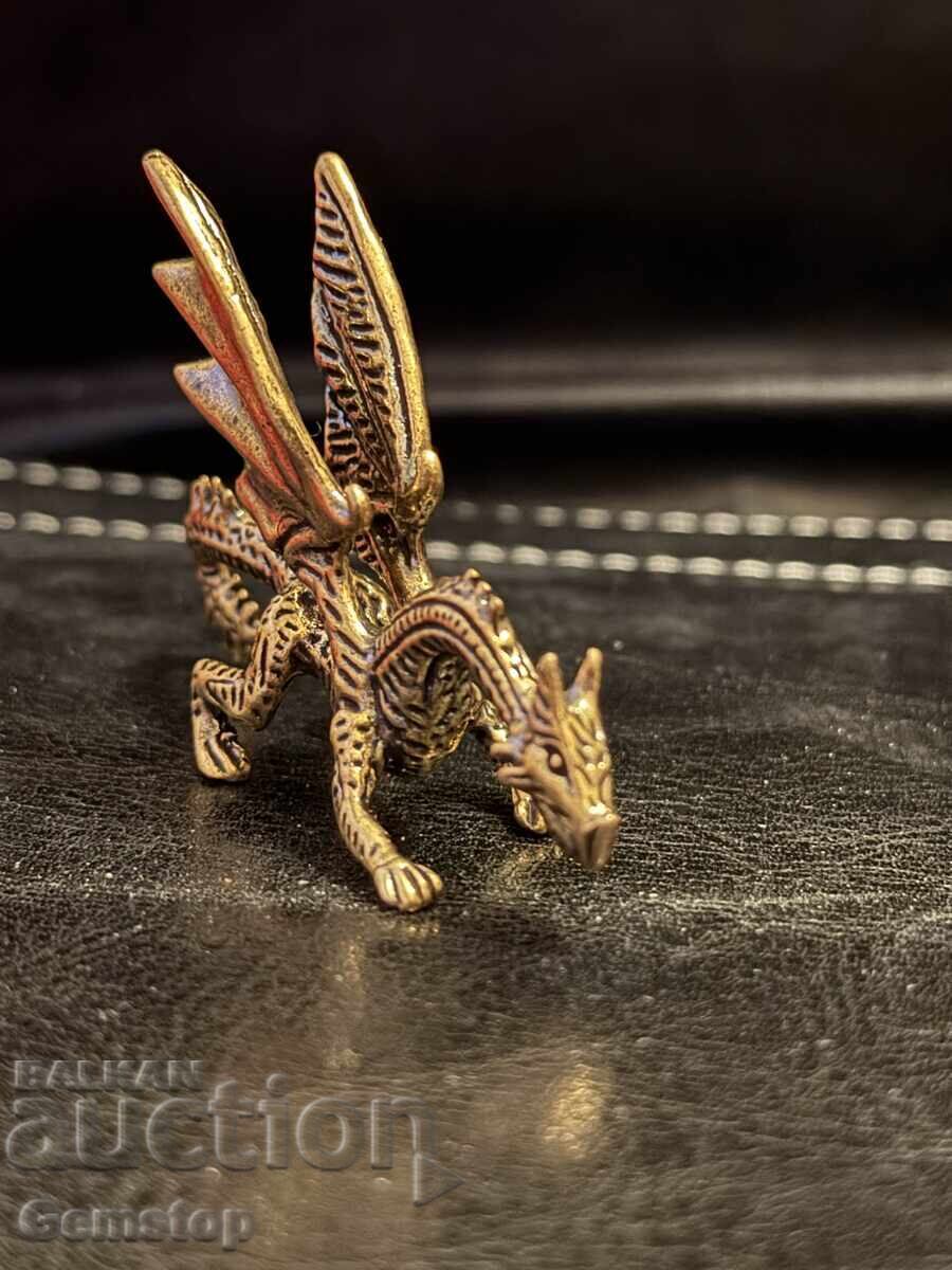 Аукцион БЗЦ! 31 грама стилизирана бронзова фигура дракон от 1 ст! Аукцион БЗЦ! 31 грама стилизирана бронзова фигура дракон от 1 ст!