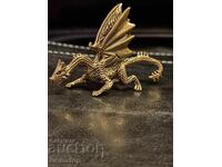 БЗЦ! 31 грама стилизирана бронзова фигура дракон от 1 ст!