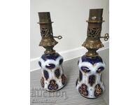 чифт2бр 36см френски стари порцеланови газени лампи