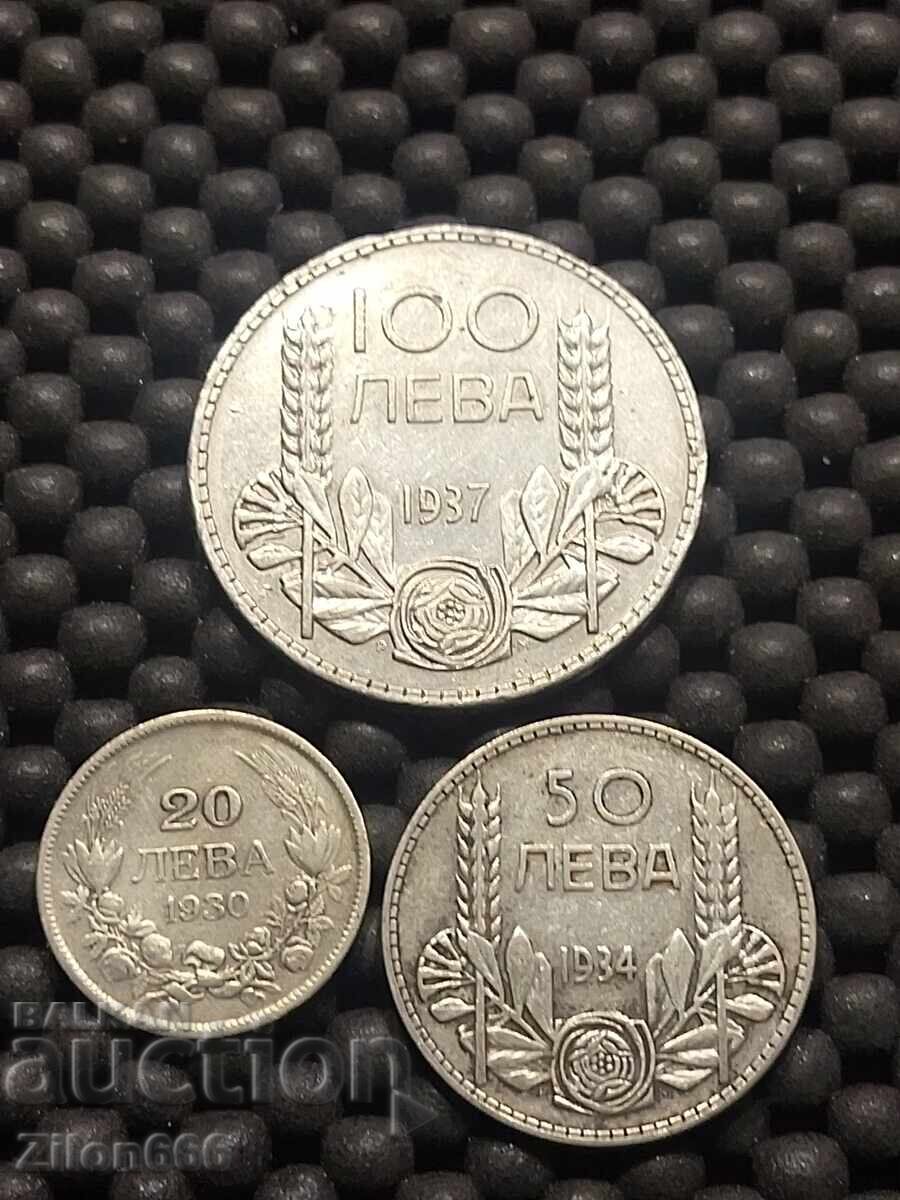 100 Leva 1937, 50 Leva 1934 and 20 Leva 1930 100 Leva 1937, 50 Leva 1934 and 20 Leva 1930