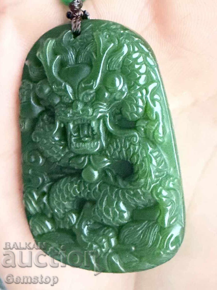 Аукцион БЗЦ! 145к-тa естествена висулка амулет нефрит дракон от 1ст! Аукцион БЗЦ! 145к-тa естествена висулка амулет нефрит дракон от 1ст!