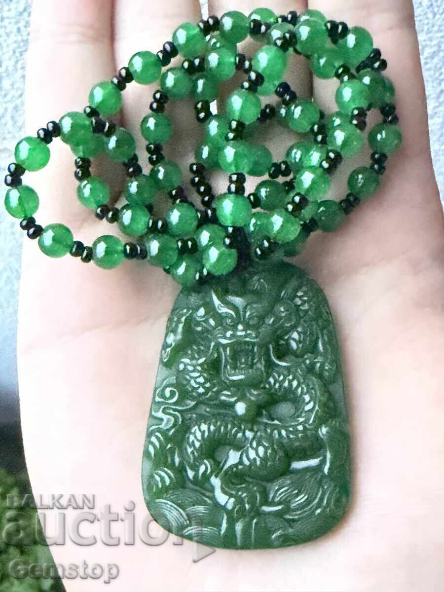 БЗЦ! 145к-тa естествена висулка амулет нефрит дракон от 1ст! - 5 БЗЦ! 145к-тa естествена висулка амулет нефрит дракон от 1ст! - 5