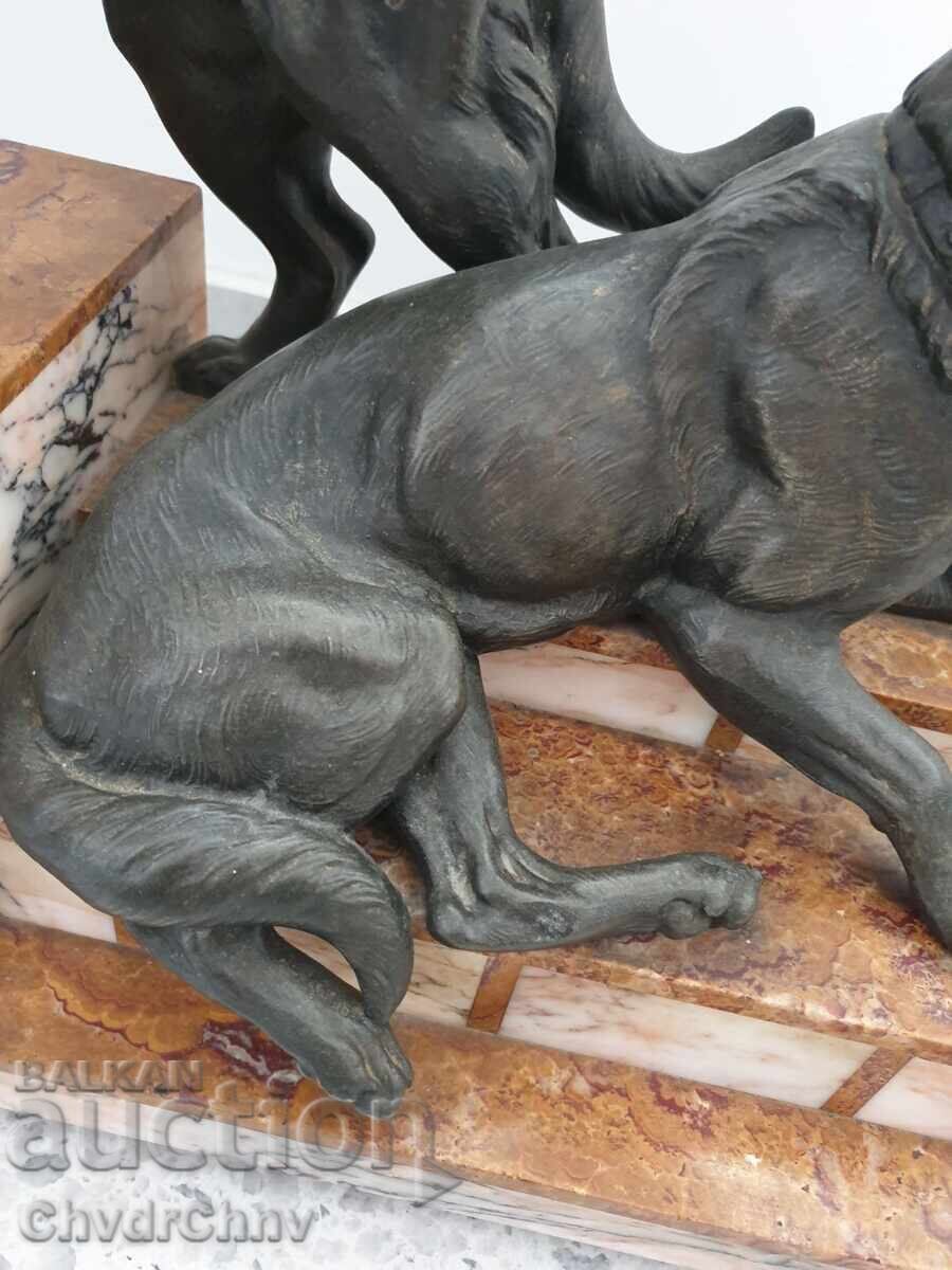 Доставка на 57см-20кг Carvin статуетка/фигура/скулптура кучета-овчарки