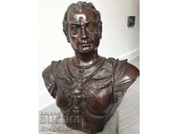 35sm - 14kg Ruocco sculptură din bronz - bust/împărat roman
