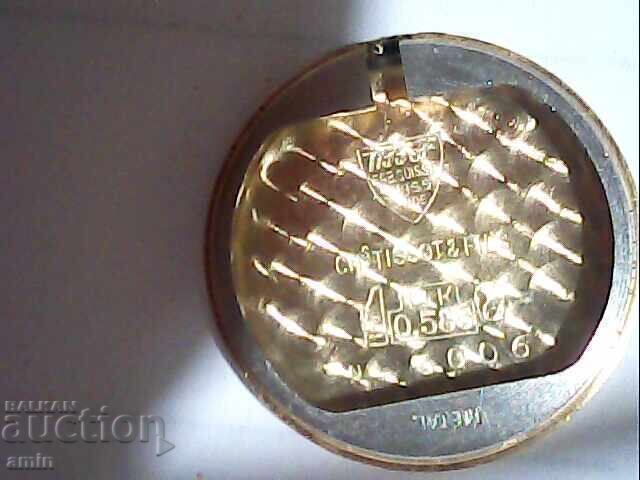 Auction  14k gold Damaski 4-hour TISSOT watch works perfectly