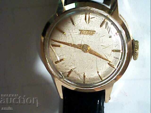 14k gold Damaski 4-hour TISSOT watch works perfectly