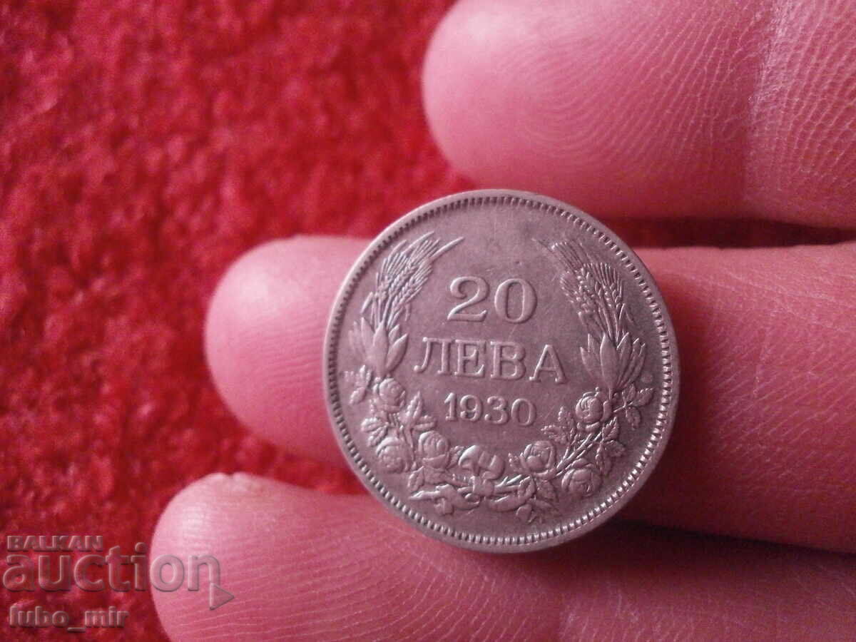 20 LEVA 1930 - SILVER