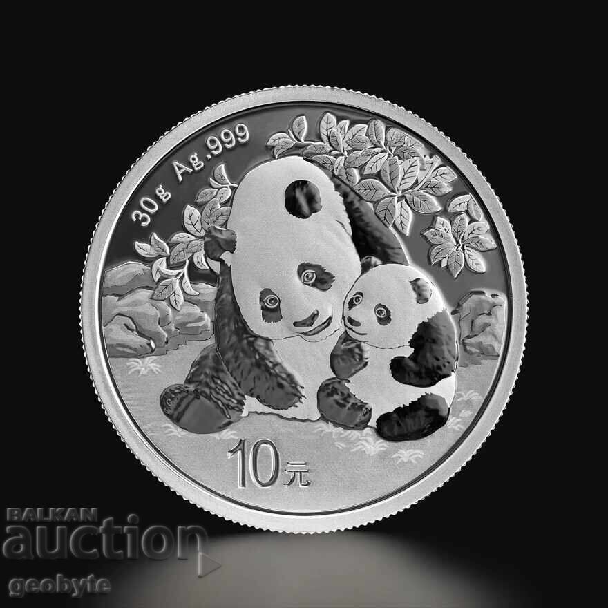 1oz ασημένια κινεζική Πάντα 2024