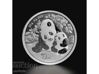 1oz ασημένια κινεζική Πάντα 2024