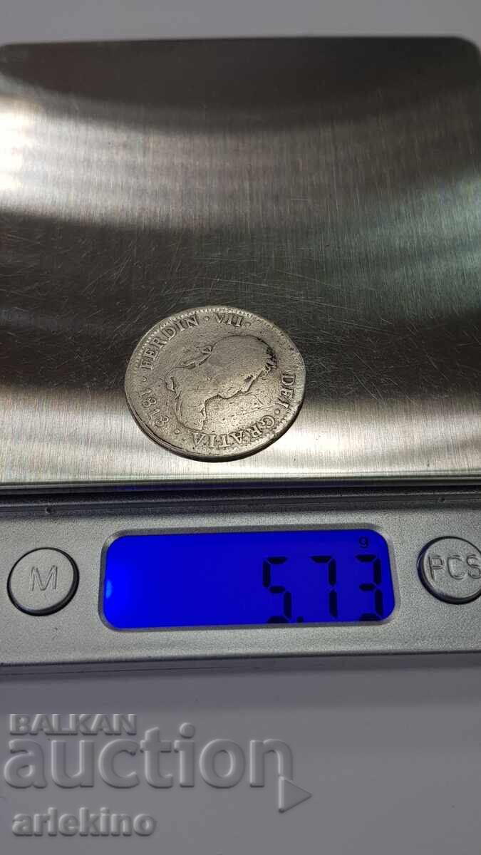 Ryadko ασημένιο νόμισμα 2 ρεάλια 1818 - Ισπανία - 6