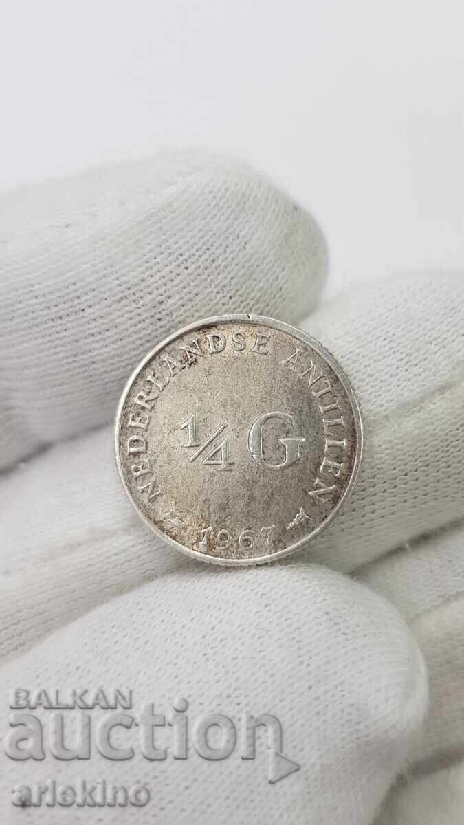 Δημοπρασία Συλλεκτικό ασημένιο νόμισμα 1/4 Γκίλντερ 1967 Ολλανδία Δημοπρασία Συλλεκτικό ασημένιο νόμισμα 1/4 Γκίλντερ 1967 Ολλανδία