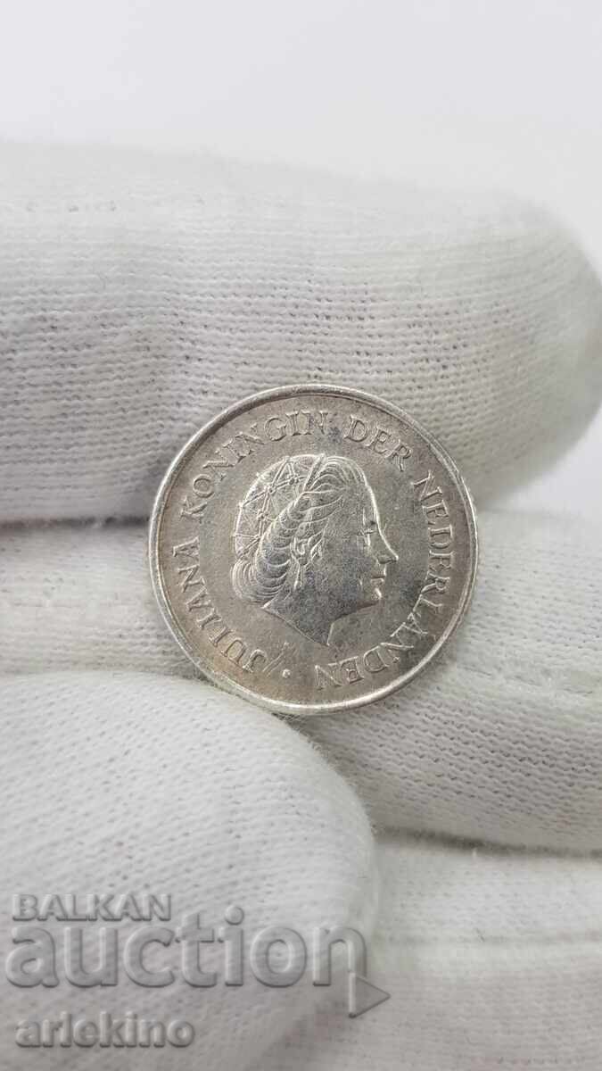 Παράδοση Συλλεκτικό ασημένιο νόμισμα 1/4 Γκίλντερ 1967 Ολλανδία Παράδοση Συλλεκτικό ασημένιο νόμισμα 1/4 Γκίλντερ 1967 Ολλανδία