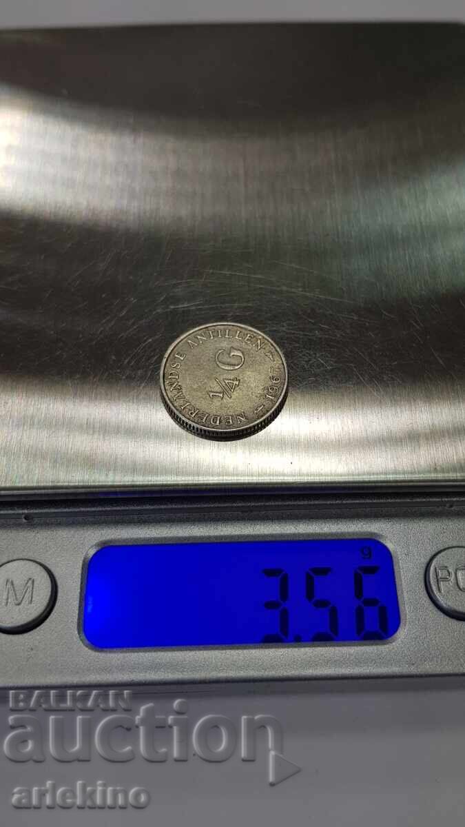 Συλλεκτικό ασημένιο νόμισμα 1/4 Γκίλντερ 1967 Ολλανδία - 6 Συλλεκτικό ασημένιο νόμισμα 1/4 Γκίλντερ 1967 Ολλανδία - 6