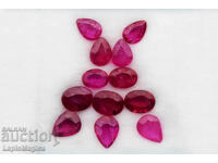 Λοτ 12τμ βιολετί-κόκκινο ρουμπίνι 2.37ct - θερμαίνεται