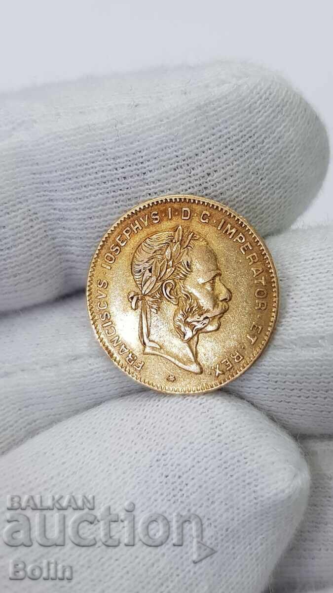 Extremely Rare Gold Coin 4 Florins 1889 Austria - 5 Extremely Rare Gold Coin 4 Florins 1889 Austria - 5