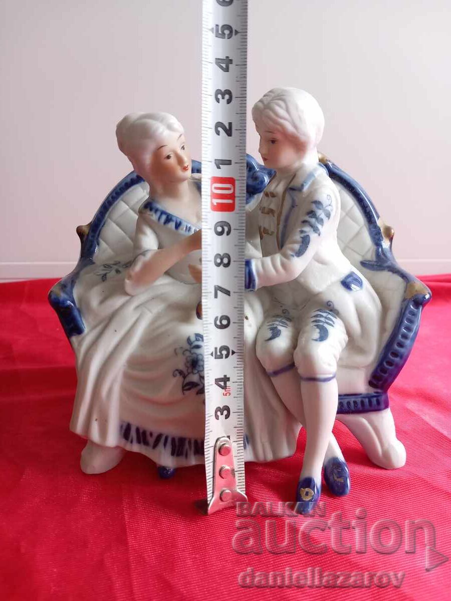 Statuetă din porțelan baroc, compoziție, marcată - 7 Statuetă din porțelan baroc, compoziție, marcată - 7