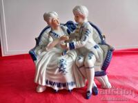 Барокова Порцеланова Статуетка Композиция, Маркирана