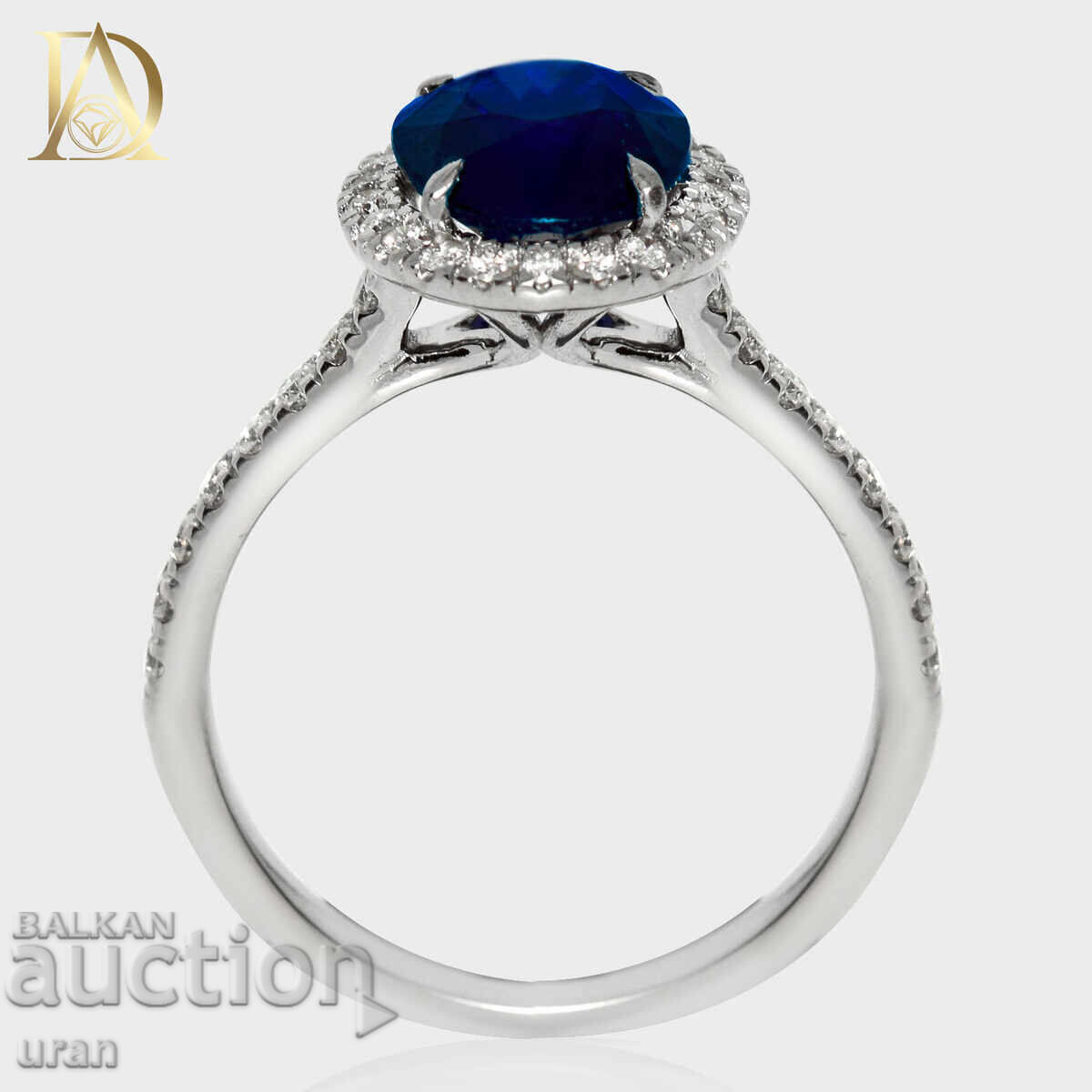 New Gold Ring with 2.81ct Natural Sapphire and Natural Diamonds - 6