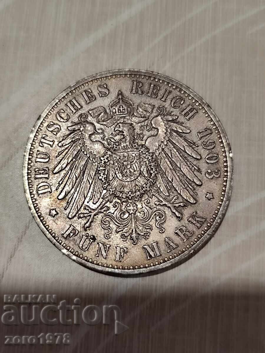 5 Марки 1903 Баден с цена € 220.00 | 430.28 лв. 5 Марки 1903 Баден с цена € 220.00 | 430.28 лв.