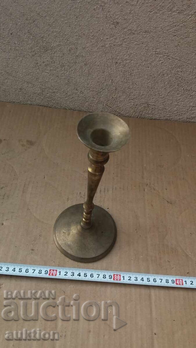 Auction  Massive Baroque Bronze Candlestick