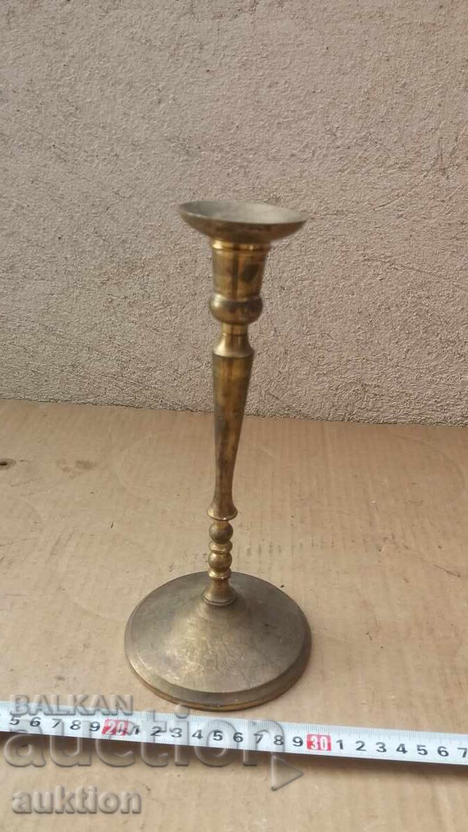 Massive Baroque Bronze Candlestick