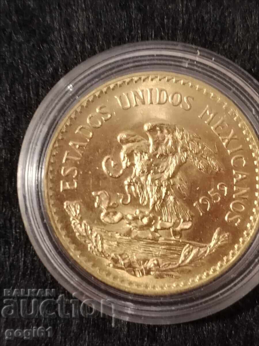 16.66 гр. Златна Монета 20 Мексикански Песо Ацтеки 1917- 195 - 5