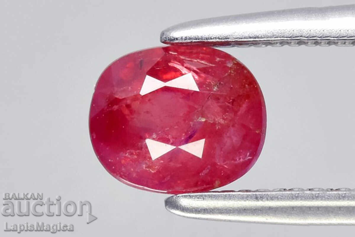 Pinkish-red ruby - 0.71ct untreated 5.2x4.5mm cushion Pinkish-red ruby - 0.71ct untreated 5.2x4.5mm cushion