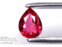 Rubin roz-roșu 0.17ct netratat 4x3mm tăietură picătură