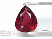 Червен рубин нетретиран 0.35ct 4.7mm капковидна шлифовка