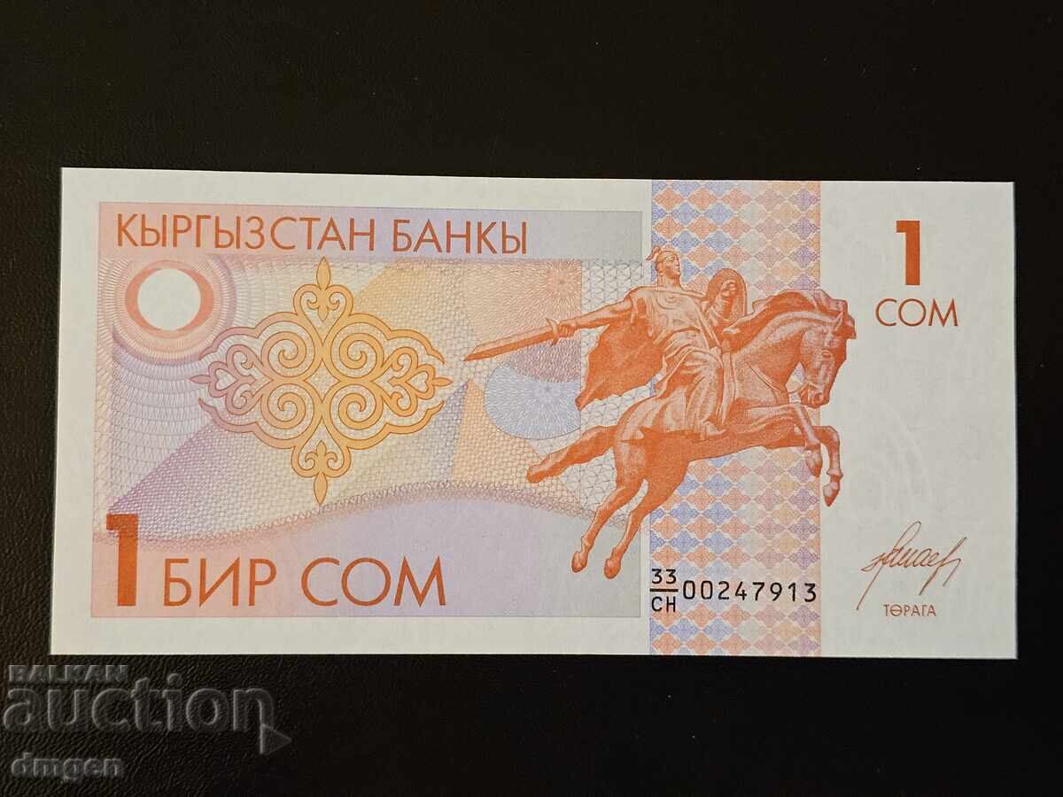 1 Som Kyrgyzstan 1993 UNC 1 Som Kyrgyzstan 1993 UNC