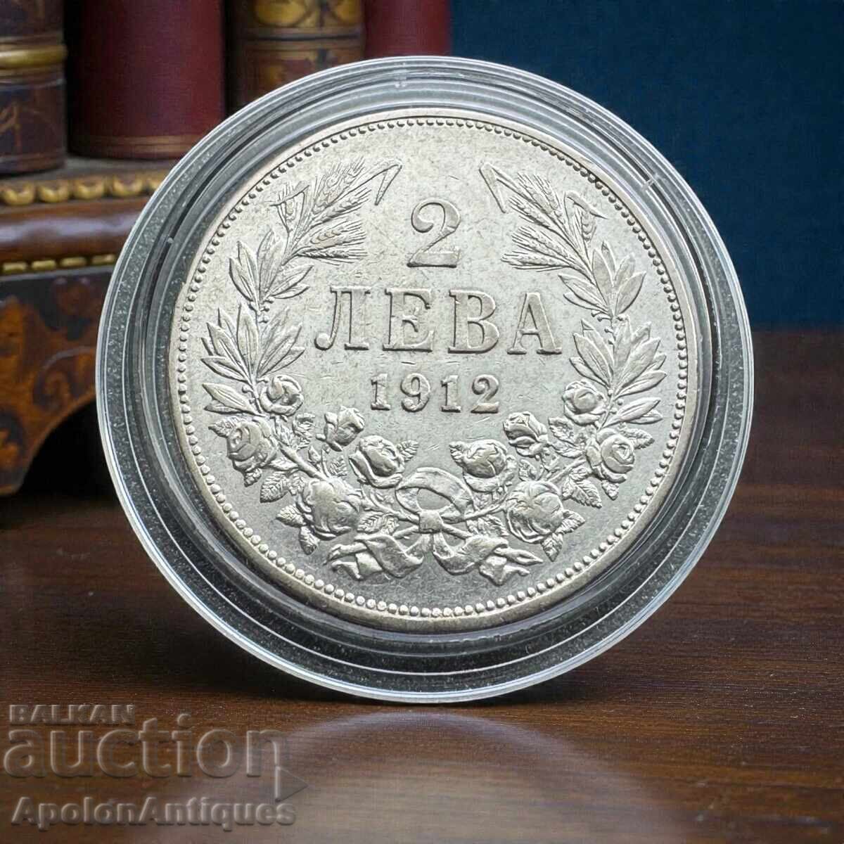 Ασήμι · Βουλγαρία · 2 λεβα · 1912 Ασήμι · Βουλγαρία · 2 λεβα · 1912