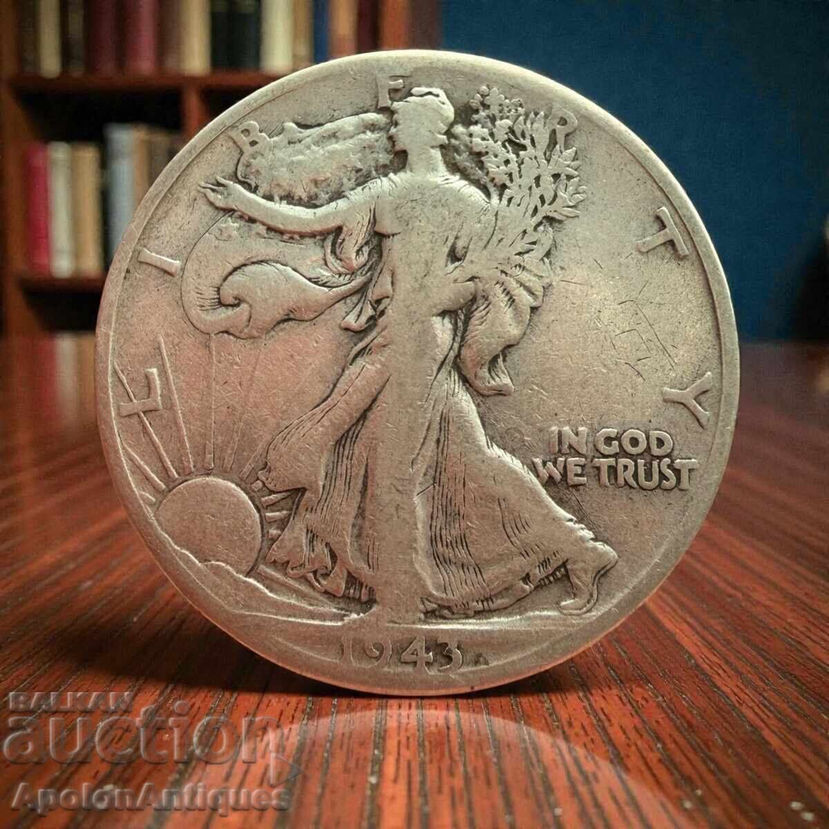 Silver · USA · ½ dollar (Half Dollar) · 1943 - BZC with price € 3.00 | 5.87 BGN